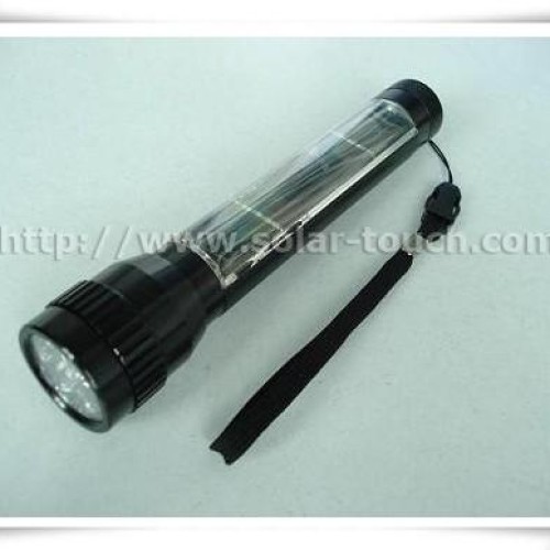 Aluminum alloy electroplating solar flashlight-sth001